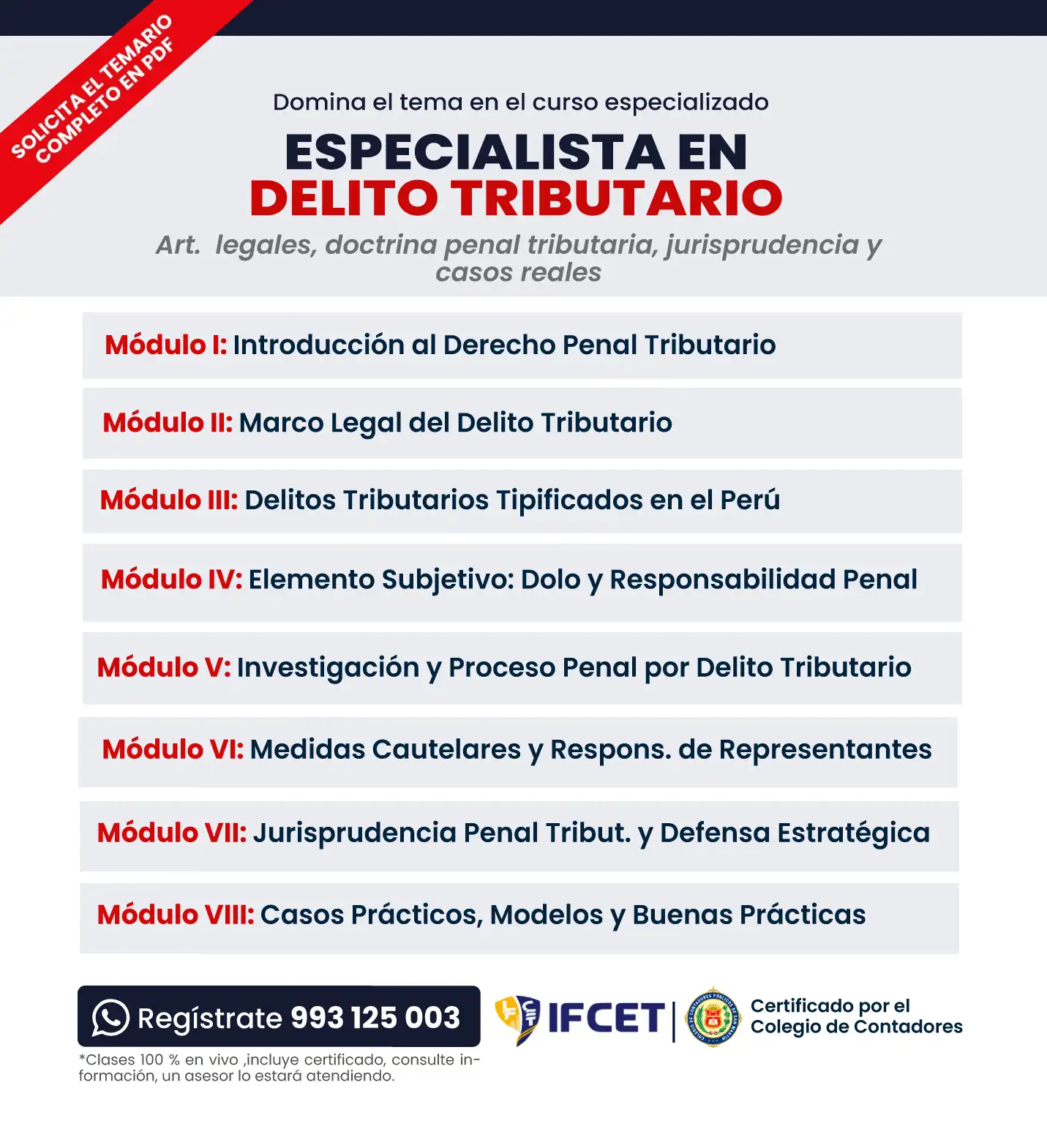 Especialista en Delito Tributario