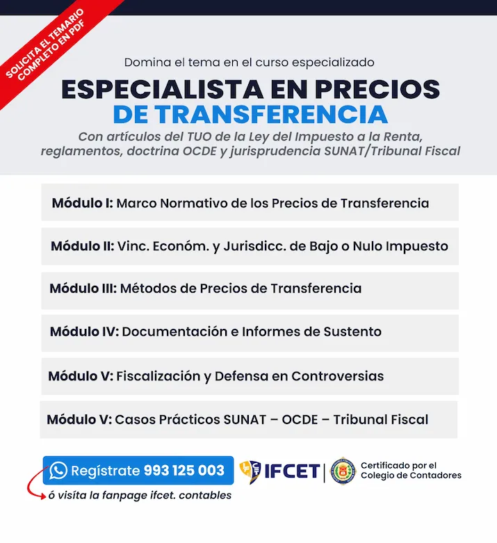 Especialista En Precios De Transferencia