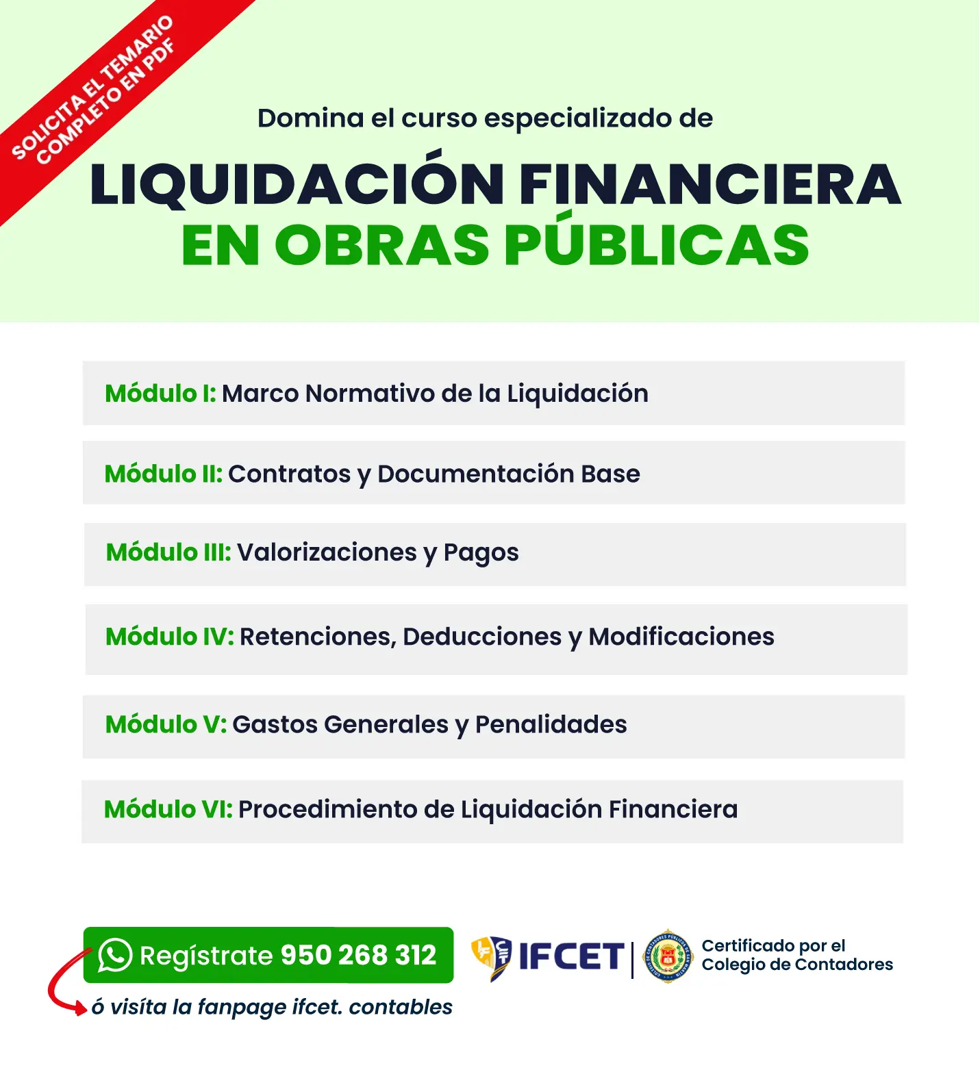 Liquidacion Financiera en Obras Publicas