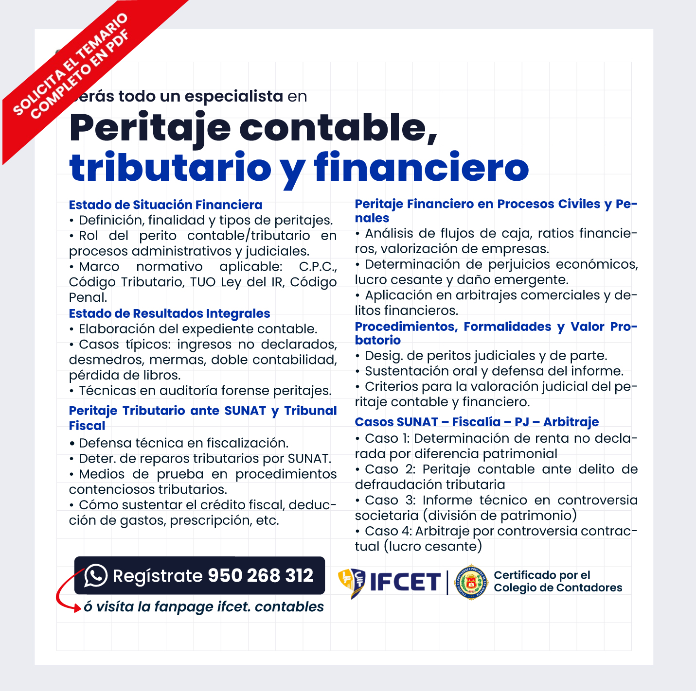 Peritaje Contable Tributario y Financiero