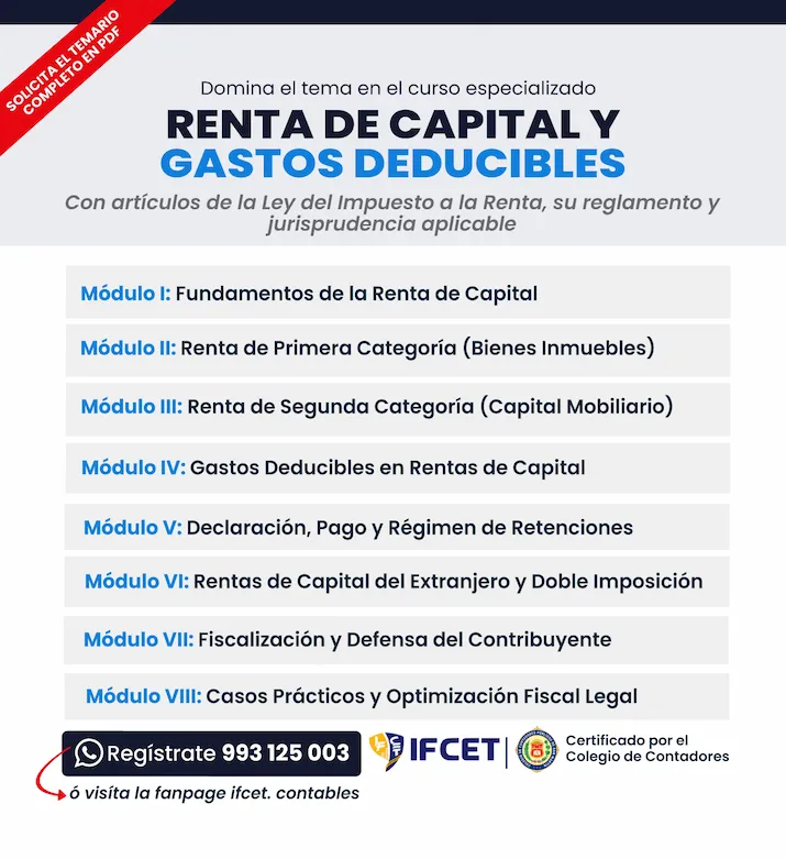 Renta De Capital Y Gastos Deducibles